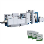 Jauna papīra maisiņu izgatavošanas mašīna ar līmi